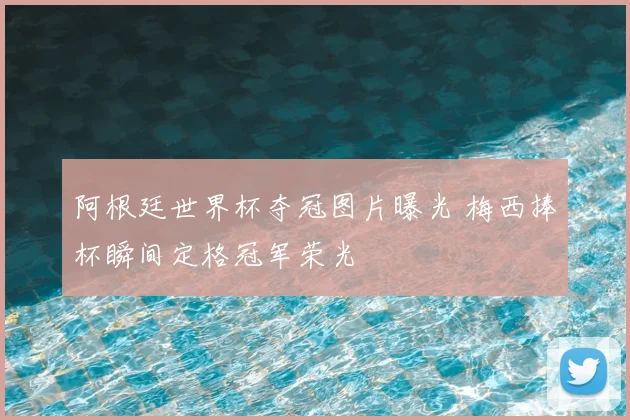 阿根廷世界杯夺冠图片曝光 梅西捧杯瞬间定格冠军荣光